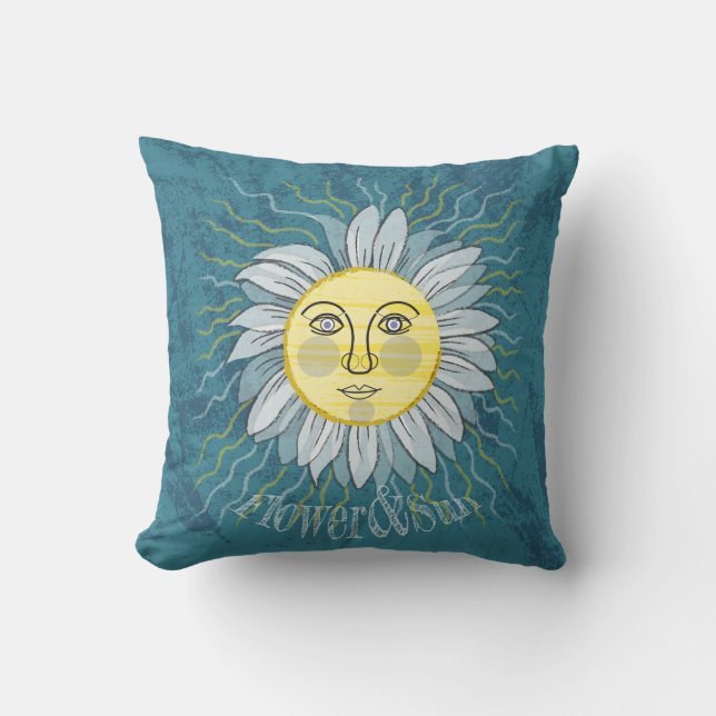 Coussin Fleur et soleil - Nature (Recto)