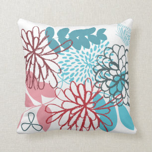 Coussin Fleur fine Cool mignonne Girl Retro Floral