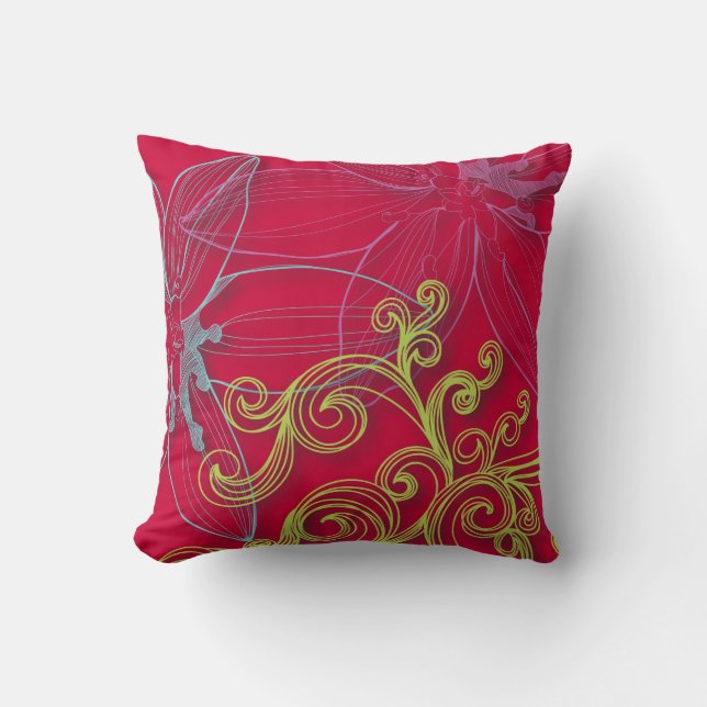 Coussin Fleur fine Cool mignonne Girl Retro Floral (Recto)