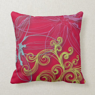 Coussin Fleur fine Cool mignonne Girl Retro Floral