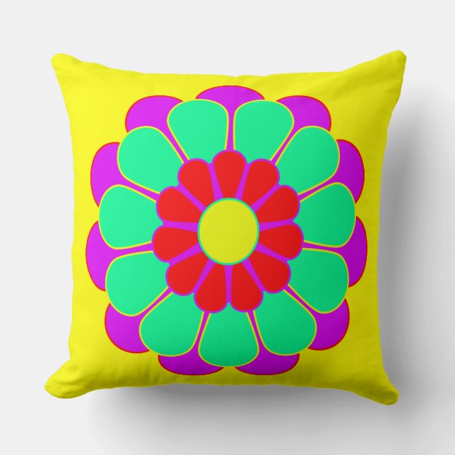 Coussin Fleur Funky Power Bloom I (Recto)