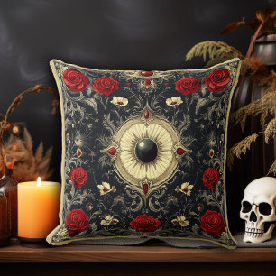 Coussin Fleur Gothique Sombre