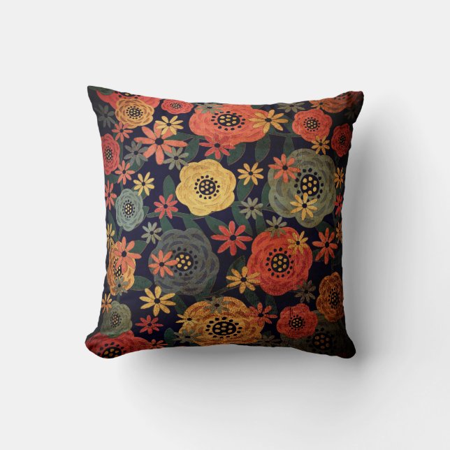 Coussin Fleur Grunge (Recto)