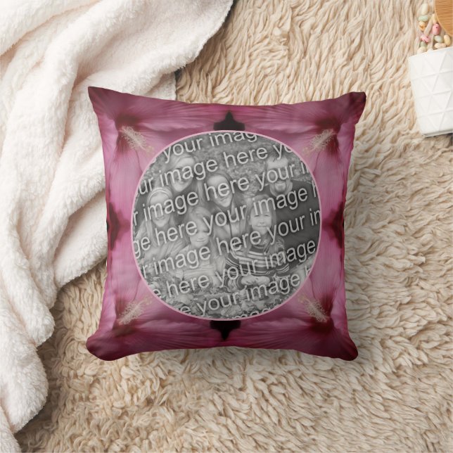 Coussin Fleur Hibiscus rose Créez votre propre photo (Couverture)