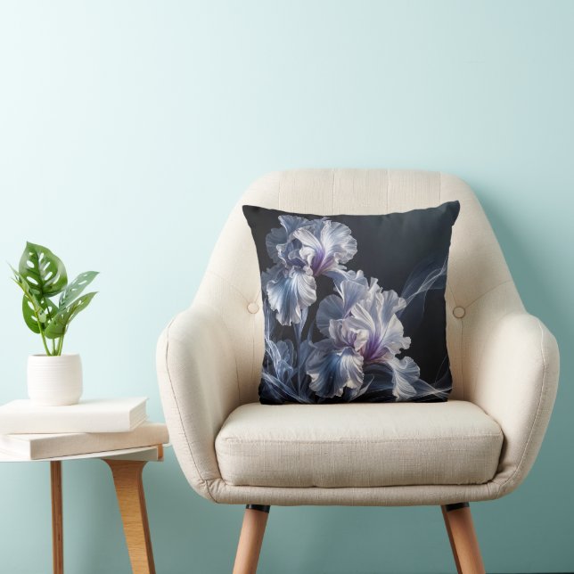 Coussin Fleur Iris Violet Avec Sagpy (Chaise)