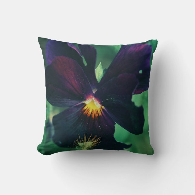 Coussin Fleur Iris Violet foncé Coussin Jeu Oreill (Recto)