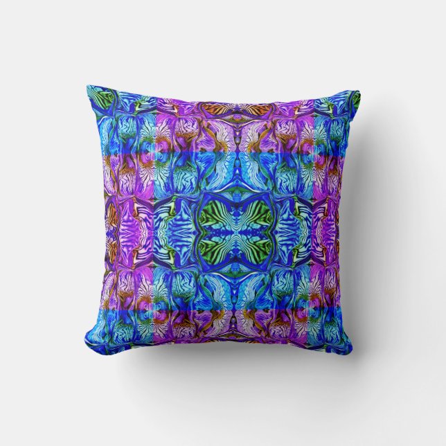 Coussin Fleur Iris Violet / Greenleaf / 1974 / Miroir (Recto)