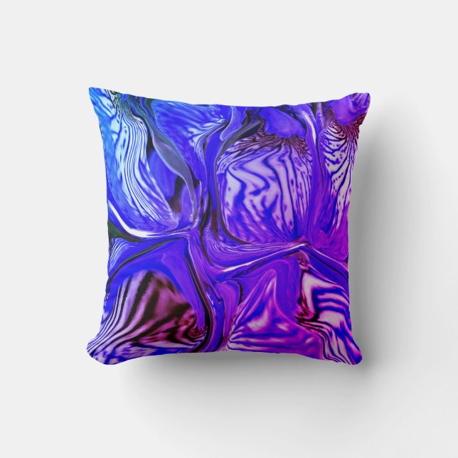 Coussin Fleur Iris Violet / Miami / (Recto)