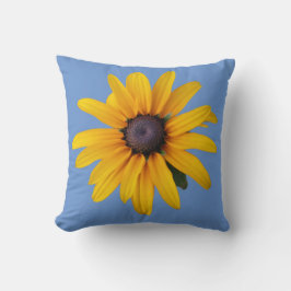 Coussin Fleur jaune Bleu Printemps Été Jeu d'oreiller