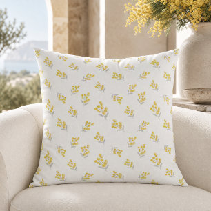 Coussin Fleur jaune élégante minimaliste simple