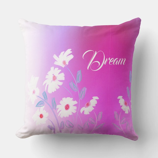 Coussin Fleur marguerite Accentée (Recto)