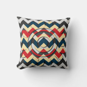 Coussin Fleur moderne Chevron Zigzag Motif 2