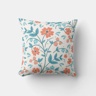 Coussin Fleur orange minimaliste
