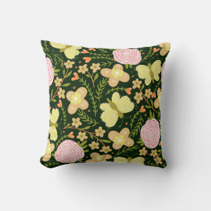 Coussin Fleur papillon