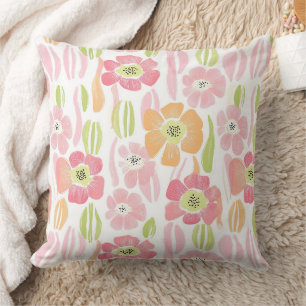 Coussin Fleur pastel rétro (1)