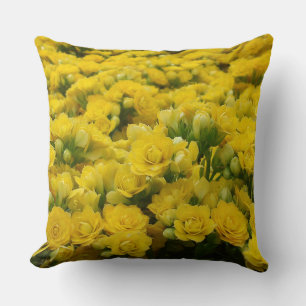 Coussin Fleur Photo Bright Yellow Blooms Feminine Florale