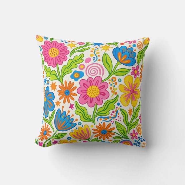 Coussin Fleur Retro Bloom  (Recto)
