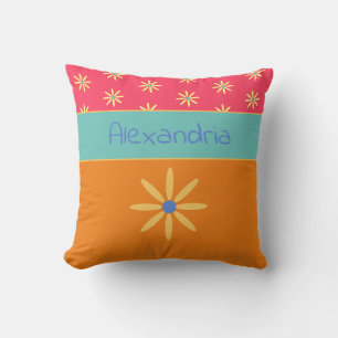 Coussin Fleur rétro personnalisée