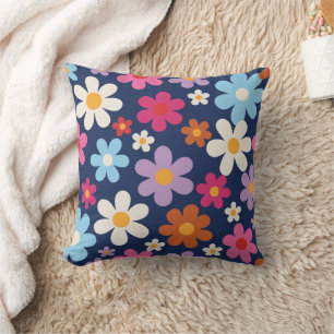 Coussin Fleur Rétro Radieuse en Fleur