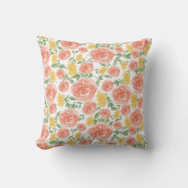Coussin Fleur romantique (Recto)