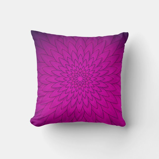 Coussin Fleur Rose Clair (Recto)