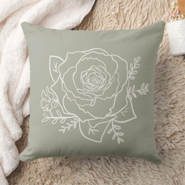 Coussin Fleur rose Couleurs Arrière - plans personnalisées (Couverture)
