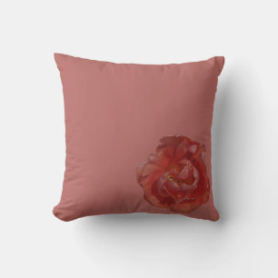 Coussin fleur rouge