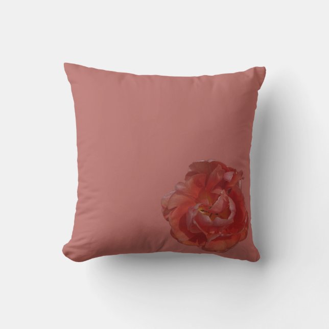 Coussin fleur rouge  (Recto)