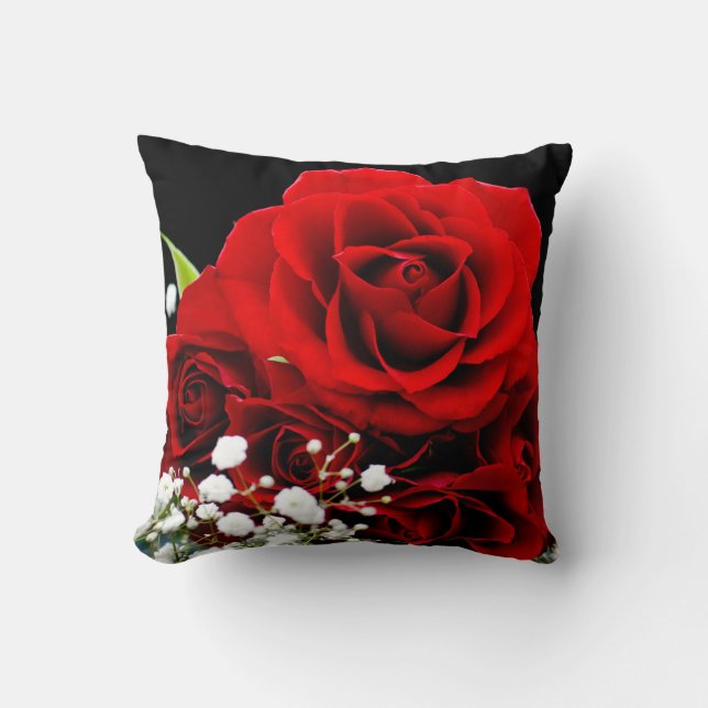 Coussin Fleur rouge Cushion (Recto)