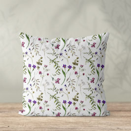 Coussin Fleur sauvage aquarelle
