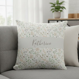 Coussin Fleur Sauvage Bohème Personnalisée