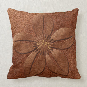 Coussin Fleur texturisée de vieille de style lumière