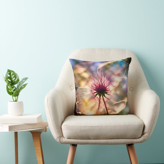 Coussin Fleur Translucide Dans La Lumière Du Soleil (Chaise)