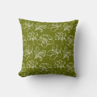 Coussin Fleur Vert