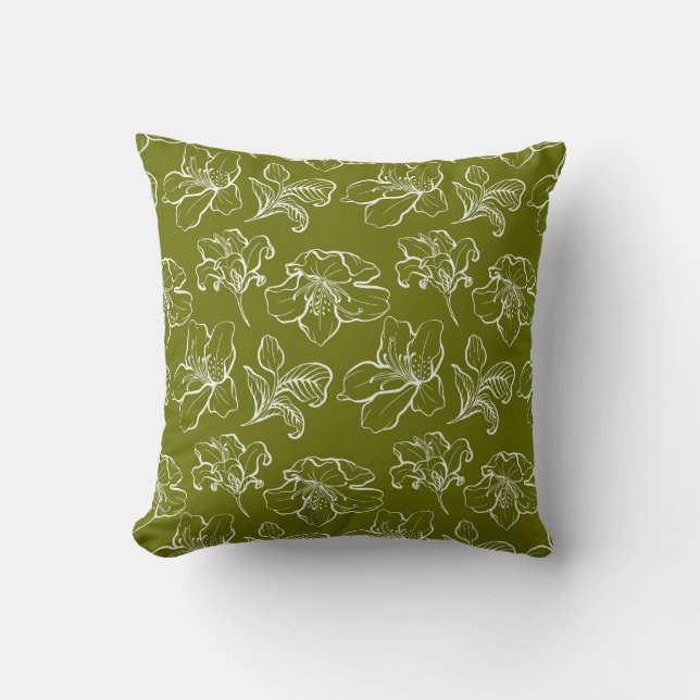 Coussin Fleur Vert (Recto)