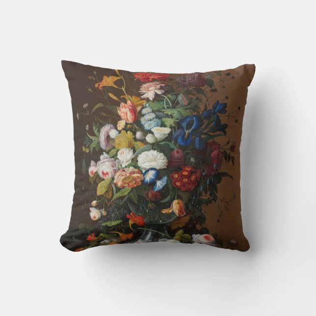 Coussin Fleur vie morte avec le nid d'oiseau Severin Roese (Recto)