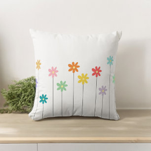 Coussin Fleur vintage colorée