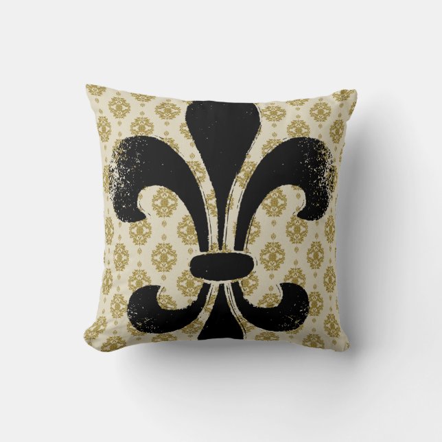 Coussin Fleur vintage de lis (Recto)
