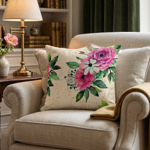 Coussin Fleur vintage shabby chic