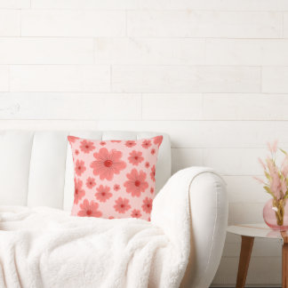 Coussin Fleuri rose