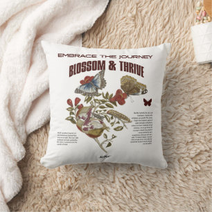 Coussin Fleurir et prospérer : pour le voyage de guérison