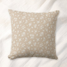 Fleuris Ditsy Neutres Doux Pâles Tannés Taupe