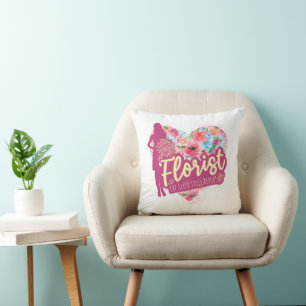 Coussin Fleuriste Avec Coeur Vintage Jardin Design