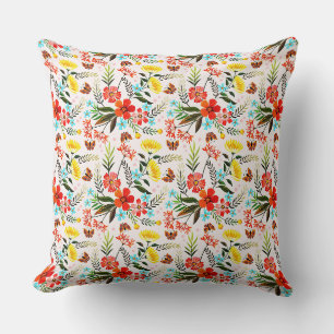 Coussin Fleurs à main colorées Motif sans couture-4