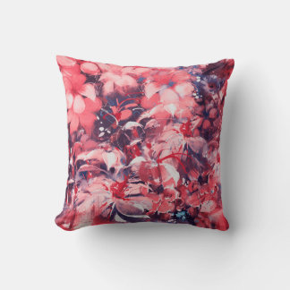 Coussin fleurs abstraites sans soudure, style peinture à l