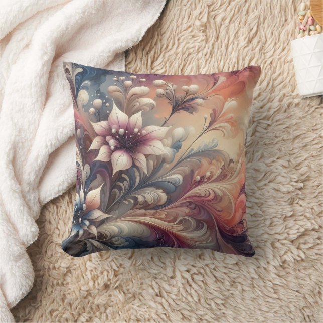 Coussin Fleurs Abstraites vibrantes (Couverture)