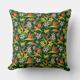 Coussin Fleurs Aquarelles Et Fruits Motif Floral-23768