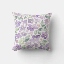 Fleurs aquarelles violettes