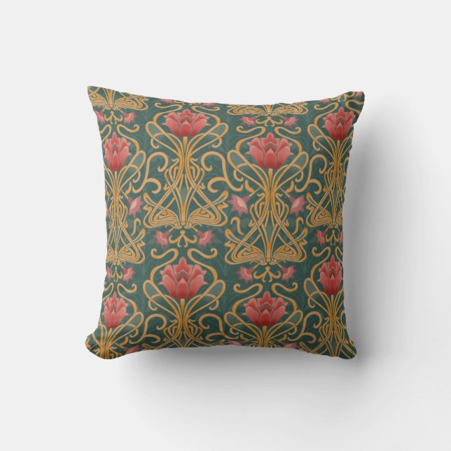Coussin Fleurs Art Nouveau (Recto)