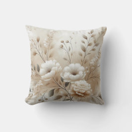 Coussin Fleurs beiges modernes 11
